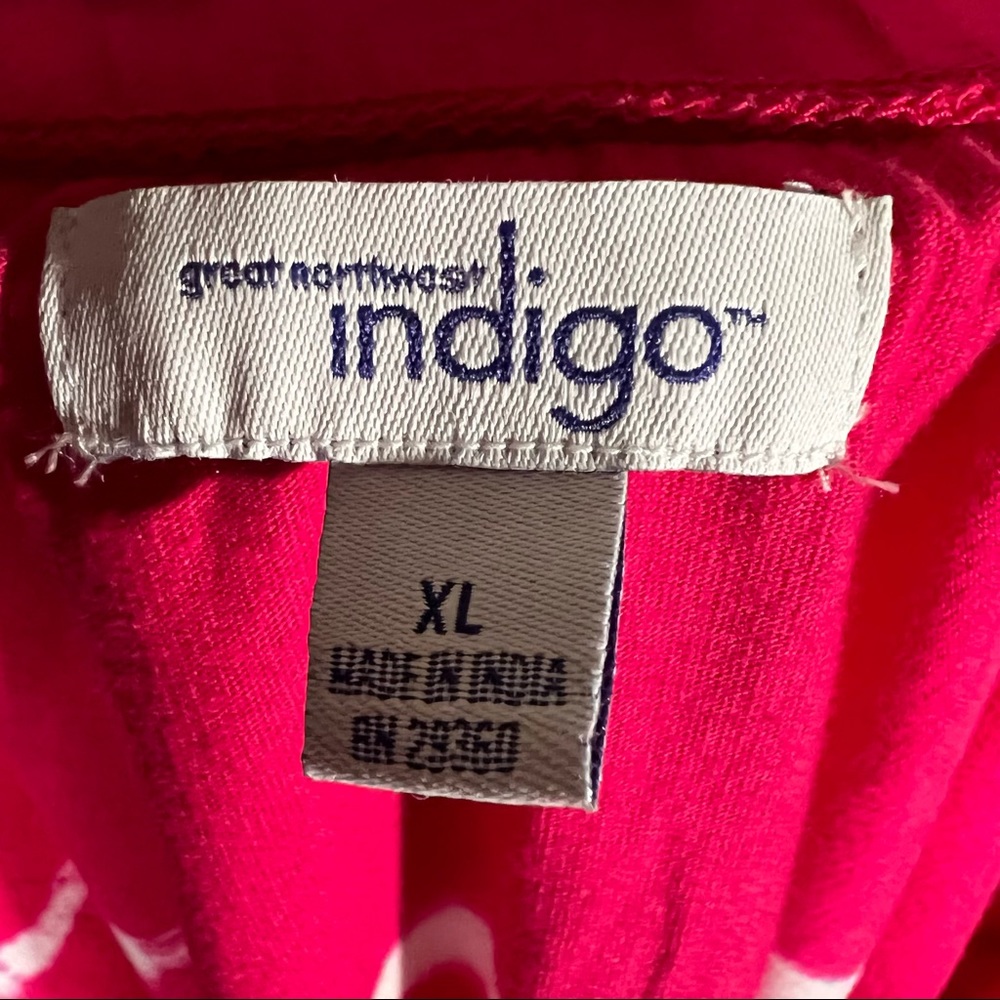 Tye Dyed Midi Bright Pink & White Skirt - Picture 2 of 2